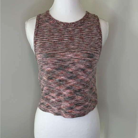 Free People Tops - Free People Best of Us Sweater Tank Top Marled Knit Onyx Blossom Combo